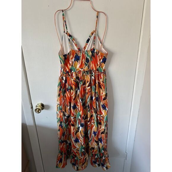Commense Boho Chic Vibrant Floral‎ Print Midi Dress Cami Summer Midi Sundress S - Picture 10 of 11